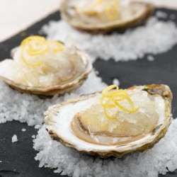 Oysters with Lemon Granita