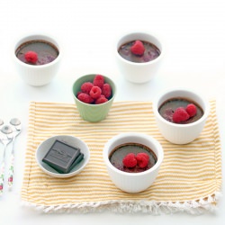 Chocolate Raspberry Pots de Crème