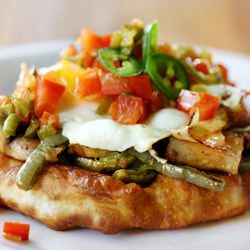 Cactus and Eggs with Fry Bread