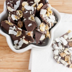 Ginger Coconut Dark Chocolate Bark