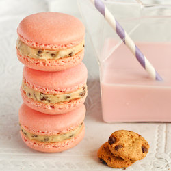Strawberry Milk & Cookie Dough Macarons