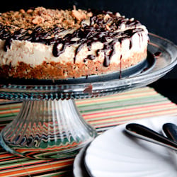 Butterfinger & Pretzel Cheesecake