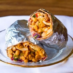 BBQ Cranberry Chickpea Wrap