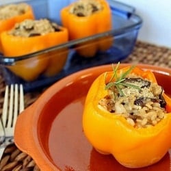 Cheesy Mushroom Stuffed Peppers