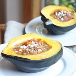 Lentil Soup in Squash Bowls