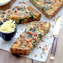 Bacon Onion Spinach Quiches