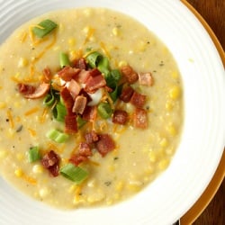 Spicy Decadent Corn Chowder