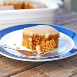 Pumpkin Bars with Caramel Frosting