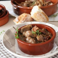Sausage Casserole with Mushrooms