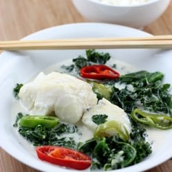 Coconut Fish with Kale