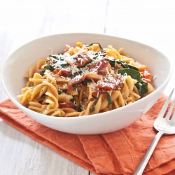 Sweet Potato Garlicky Kale Pasta