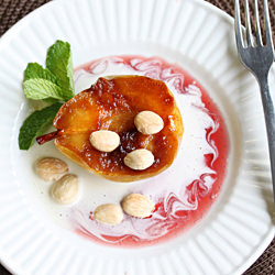 Sangria Glazed Pears