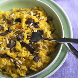 Pumpkin Risotto with Mushrooms