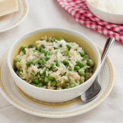 Green Pea Asparagus Risotto
