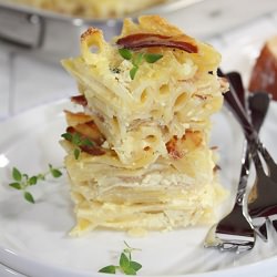 Baked Pasta with Bacon and Cheese