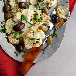 Roasted Cauliflower w/ Olives