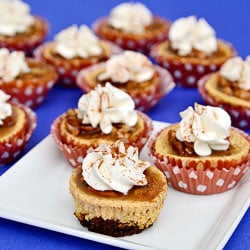 Mini Pumpkin Cheesecakes