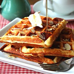 Almond Flour Yogurt Waffles