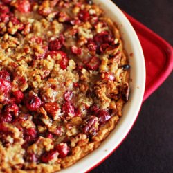 Pumpkin, Cranberry, and Pecan Pie
