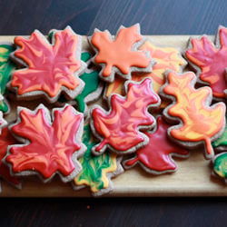 Fall Colors Leaf Cookies