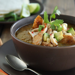 Chicken, Tomatillo and Chile Soup