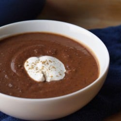 Black Bean Soup with Cumin Labne