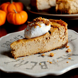 Pumpkin Gingersnap Cheesecake