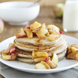 Rye Pancakes with Apple Topping