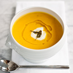Pumpkin Soup with Crispy Sage
