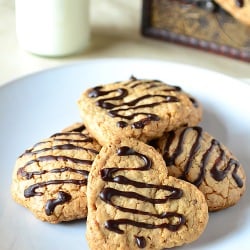 Oats & Walnut Cookies with Chocolate