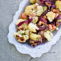 Roasted Cauliflower with Apple