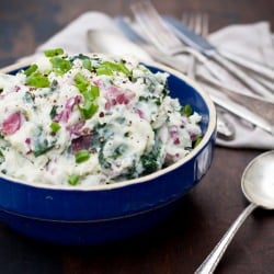 Mashed Potatoes w Garlic and Kale