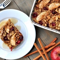 Apple Cranberry Oatmeal Bake