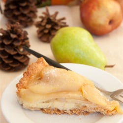 Almond Caramelized Pear Tart