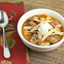 Tortilla Meatball Soup