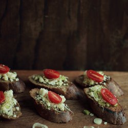 Paneer Bruschetta with Alfalfa