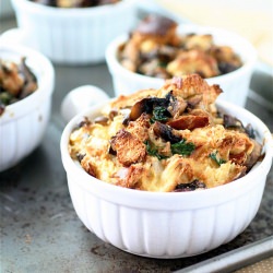 Wild Mushroom Bread Pudding