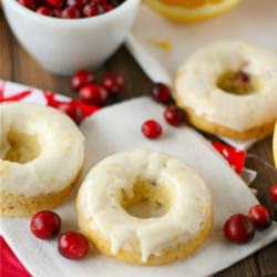 Cranberry Orange Cake Doughnuts