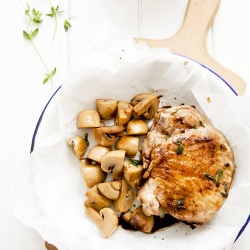 Pork Chops with Balsamic Mushrooms