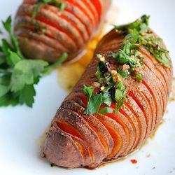 Hassleback Sweet Potatoes