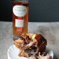 Apple and Calvados Bread Pudding