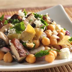 Chickpea Salad with Mushrooms