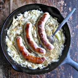 Homemade Sauerkraut & Sausages