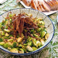 Brussels Sprouts with Frizzled Leek