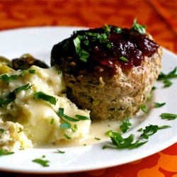 Cranberry Glazed Turkey Meatloaf