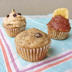 Mini Banana Chocolate Chip Cupcakes