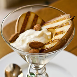 Grilled Pears w/Honey Greek Yogurt