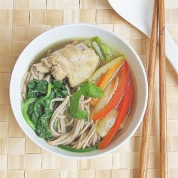 Chicken & Veggie Soba Noodles Soup