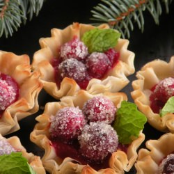 Sparkling Cranberry Cups Appetizer