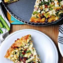 Bacon, Vegetable, + Ricotta Quiche